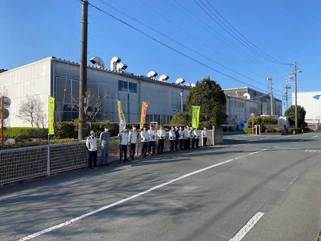 春の交通安全立哨活動
